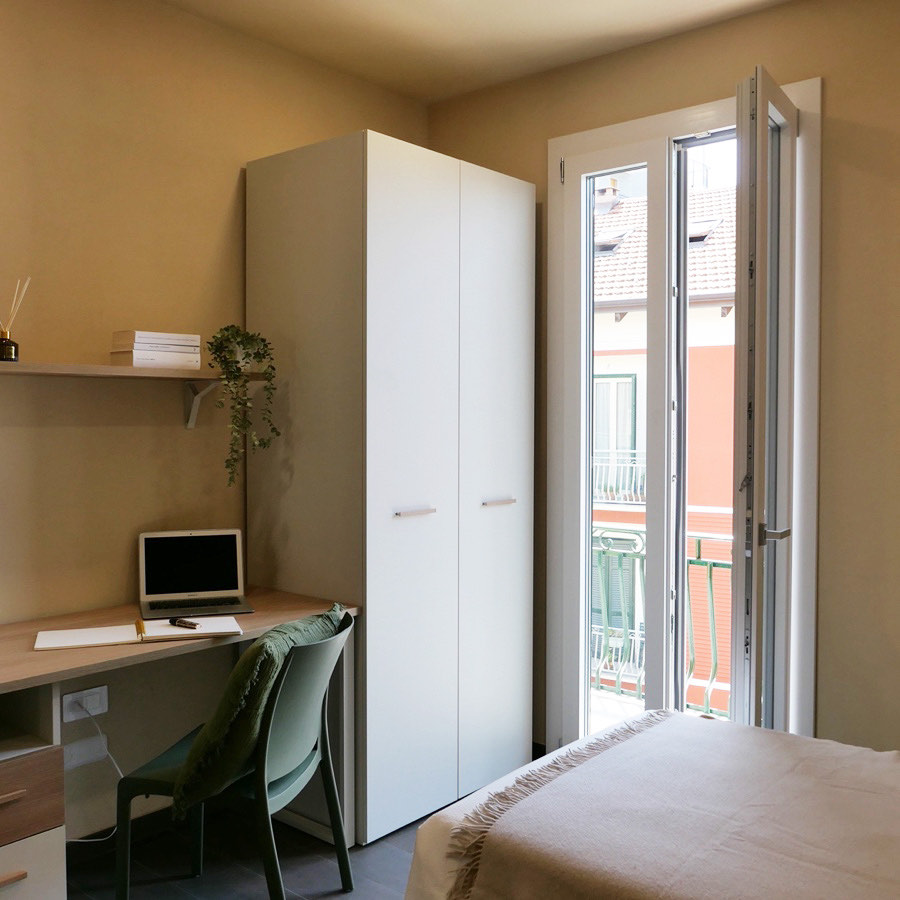 Balconcino della camera dello studentato a Grugliasco